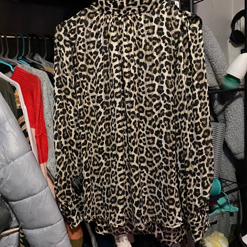 Leopard Print Blouse (H&M, Size L)